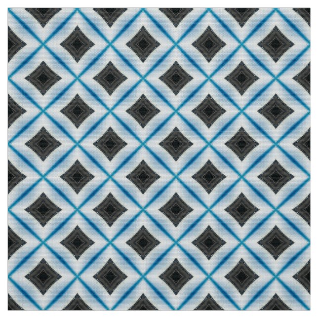 Tecido do padrão de azulejo da cinza azul Glitch2 (Modelo)