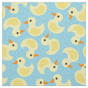 Tecido do padrão de patos de borracha