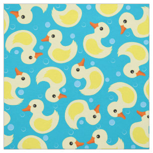 Tecido do padrão de patos de borracha