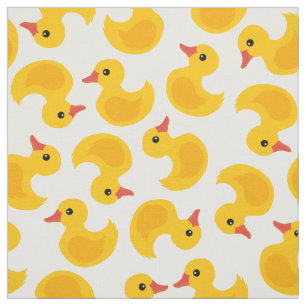 Tecido do padrão de patos de borracha