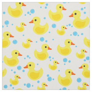 Tecido do padrão de patos de borracha