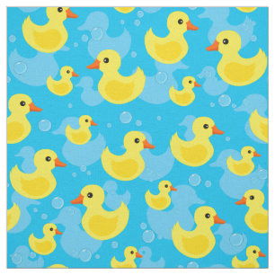 Tecido do padrão de patos de borracha
