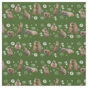 Tecido do partido do cão de pradaria (verde