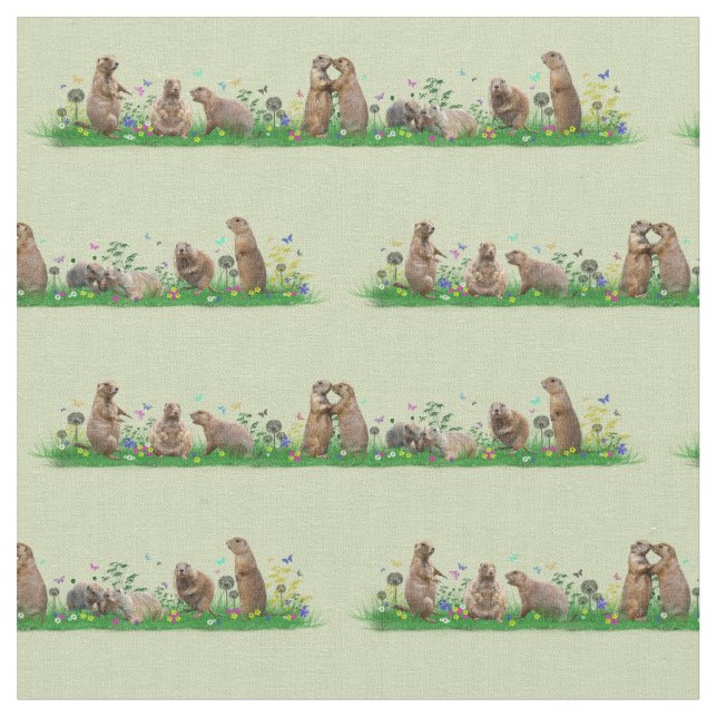 Tecido do prado do cão de pradaria (luz - verde) (Detalhe)