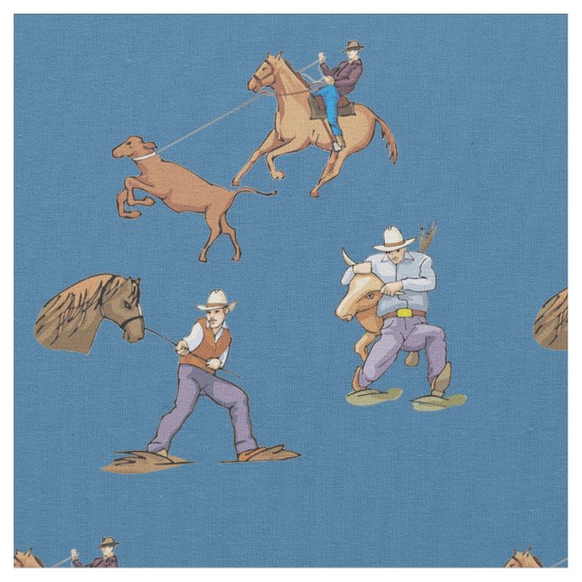 Tecido do Steer Roping Cavalo dos Cowboys Ocidenta (Detalhe)