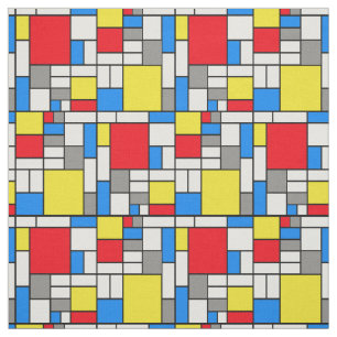 Tecido do tema de Mondrian