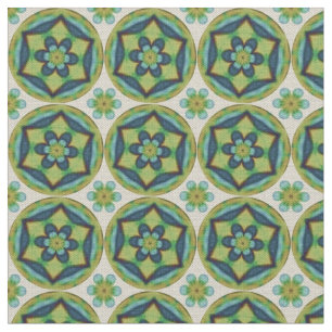 Tecido do teste padrão de flor do vintage