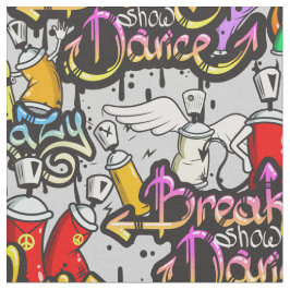 Tecido do teste padrão dos grafites de Hip Hop