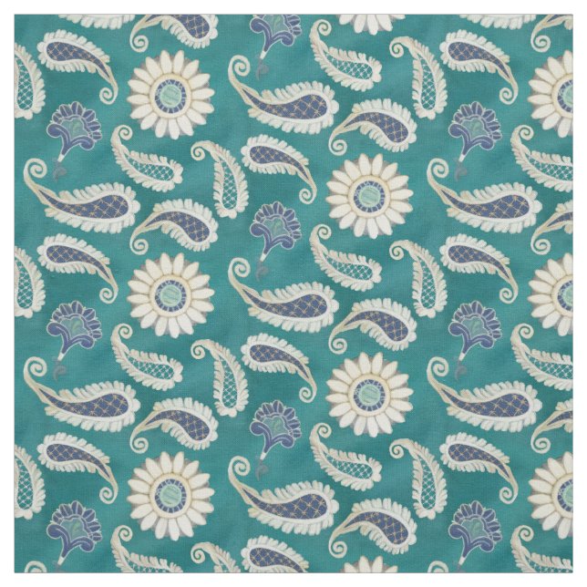 Tecido Do teste padrão floral da arte de Paisley do (Modelo)