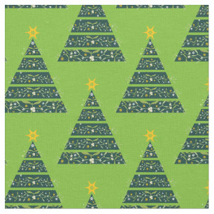 Tecido do verde do visco das árvores de Natal