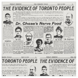 Tecido Do vintage de Toronto pessoas de matéria têxtil