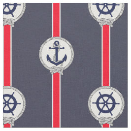 Tecido do volante branco vermelho do navio