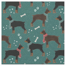 Dobermanes vermelhos e negros em Escarpões Padrão 