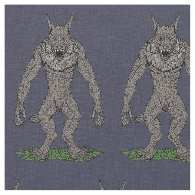 Tecido Dogman Cryptid ou Werewolf (Detalhe)
