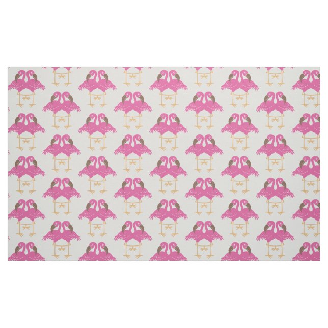 Tecido Dois flamingos dançantes (Fat Quarter)