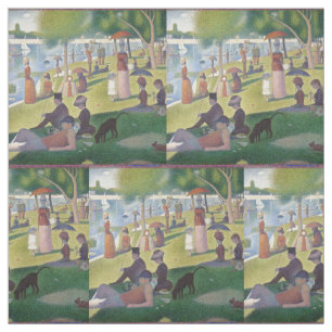 Tecido Domingo na pintura de La Grande Jatte Seurat