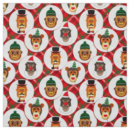 tecido dos macacos hipsteres de natal