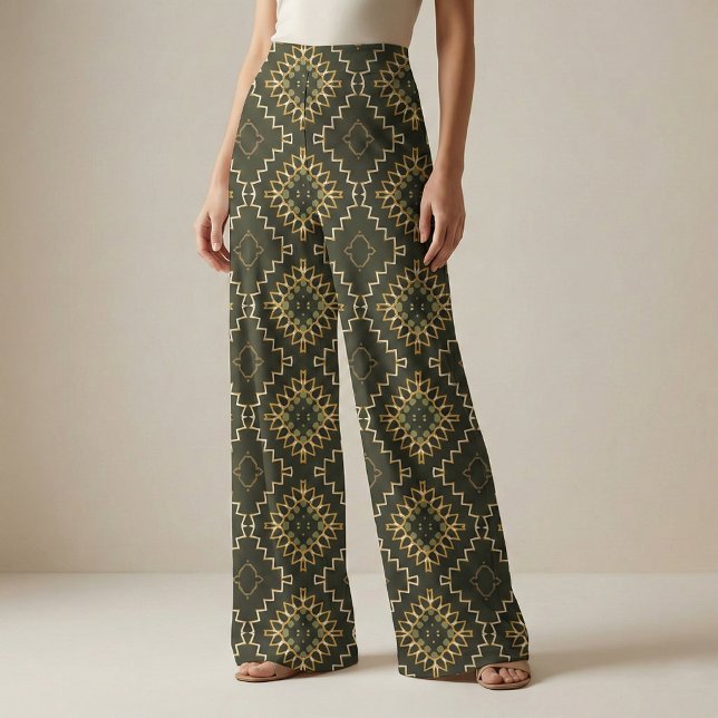 Tecido Dourada e Negra Geométrica Oriental Árabe Oriental (Criador carregado)