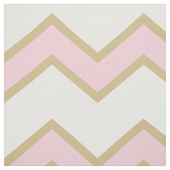 Tecido Dourada rosa Grande Garota Chevron (Modelo)