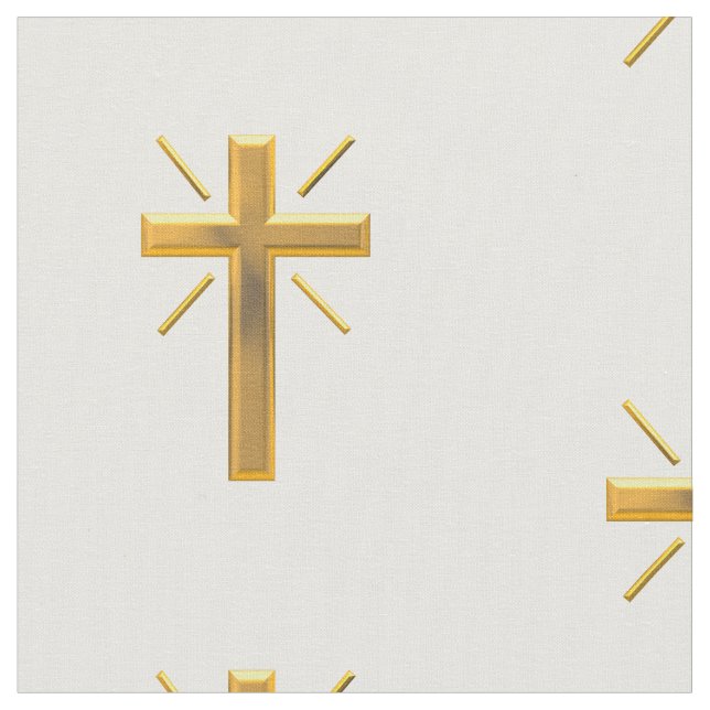 Tecido dourado da cruz da ressurreição (Detalhe)