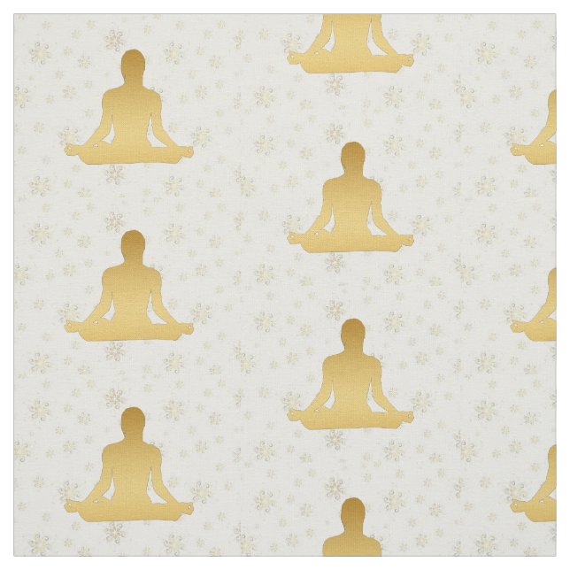 Tecido dourado da meditação da ioga (Modelo)