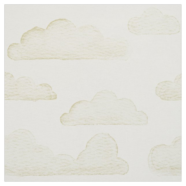 Tecido Dourado das Nuvens de Aquarela do Dreamtime (Modelo)