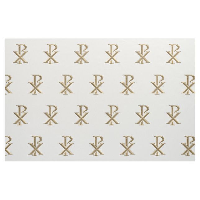 Tecido dourado do símbolo do ró do qui (Fat Quarter)