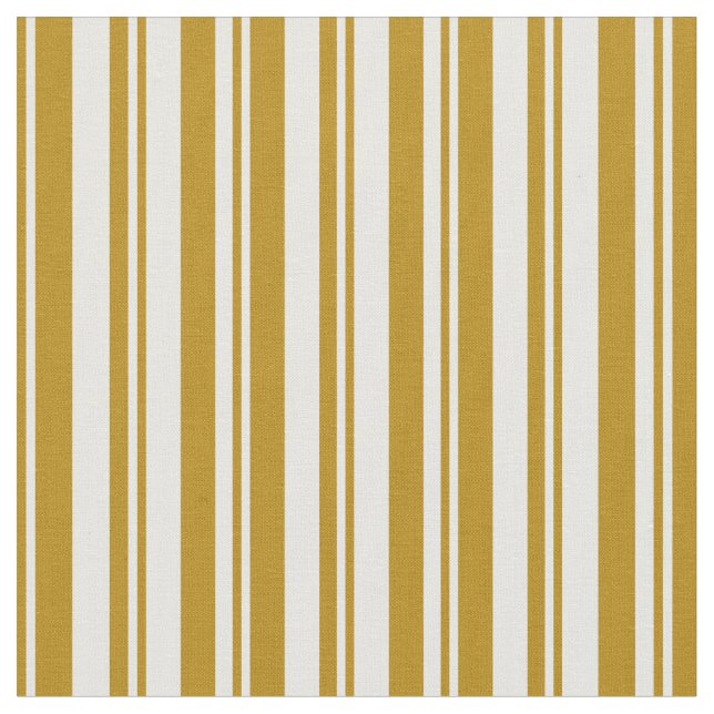 Tecido Dourado Escuro e Padrão Striped/Links Brancos (Detalhe)