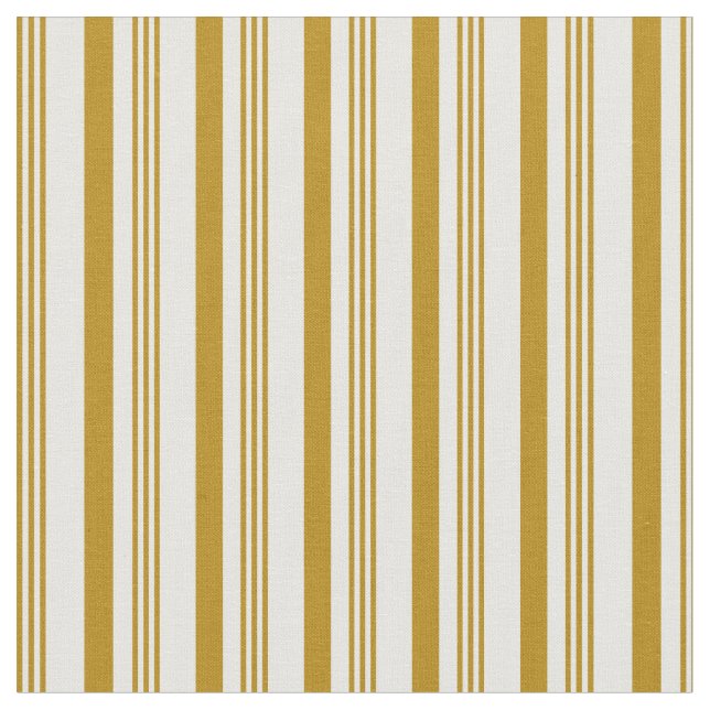 Tecido Dourado Escuro e Padrão Striped/Links Brancos (Detalhe)