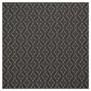 Tecido Dourado padrão a preto. deco de na moda.