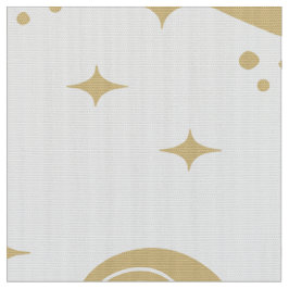 Tecido Dourado padrão uniforme de pulgas-de-lis em branco