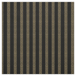 Tecido Dourado preto das setas de Chevron