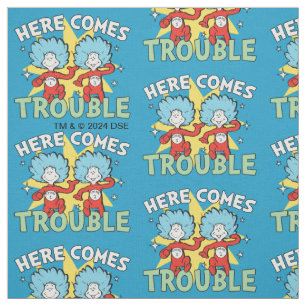 Tecido Dr. Seuss Coisa Um Coisa Dois Aqui Vem o Problem