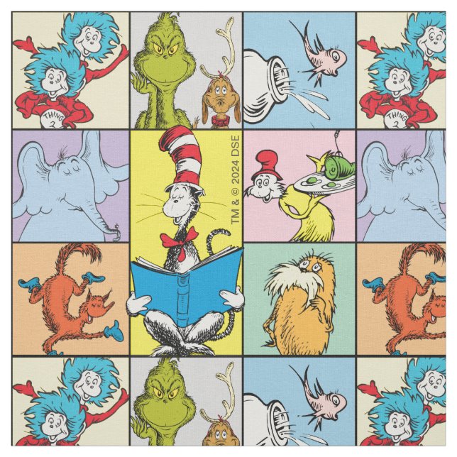 Tecido Dr. Seuss | Histórias Gráfico (Modelo)