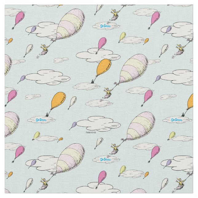 Tecido Dr. Seuss | Oh, Os Lugares Que Você Vai! (Detalhe)