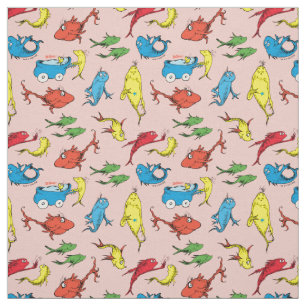 Tecido Dr. Seuss Um Peixe Dois Peixes Padrão