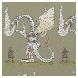 Tecido Dragão Mecânico