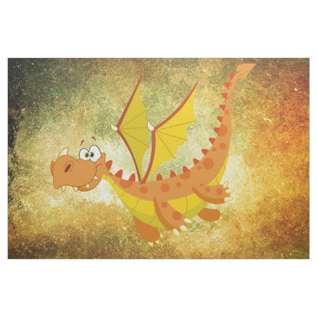 Tecido Dragão numa textura laranja (Jarda)