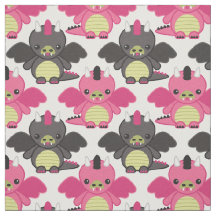 Dragões do bebê - cor-de-rosa & teste padrão preto