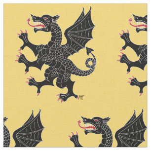 Tecido Dragon Rampant Sable