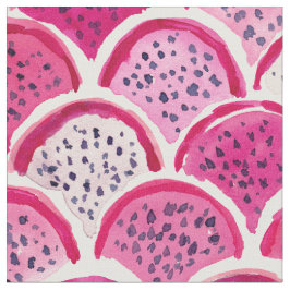 Tecido DRAGON SCALES Pink Dragon Fruta Scallop Padrão