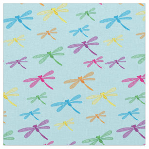 Tecido Dragonflies Coloridos Dragonfly Rainbow