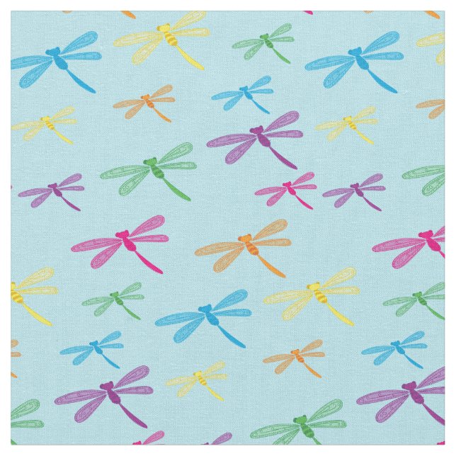 Tecido Dragonflies Coloridos Dragonfly Rainbow (Detalhe)