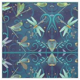Tecido Dragonflies Teal