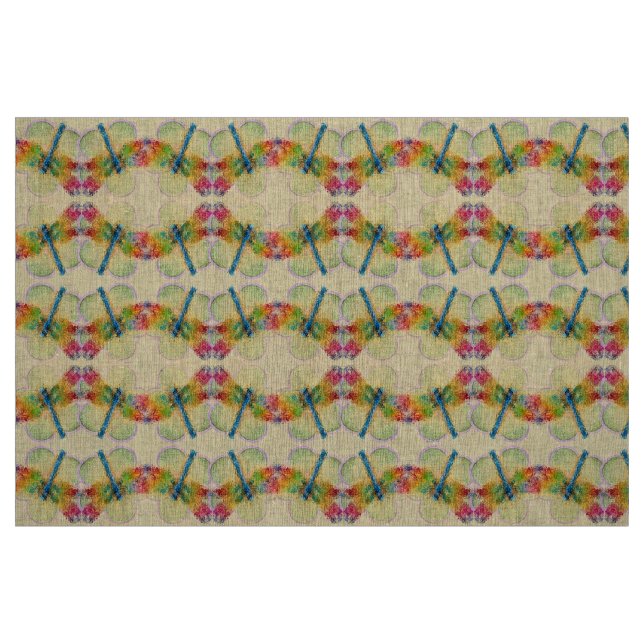Tecido Dragonfly multicolorido (Fat Quarter)