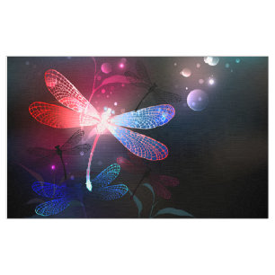 Tecido Dragonfly vermelha