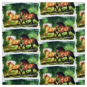 Tecido Dream Team - Cavalos Islandeses