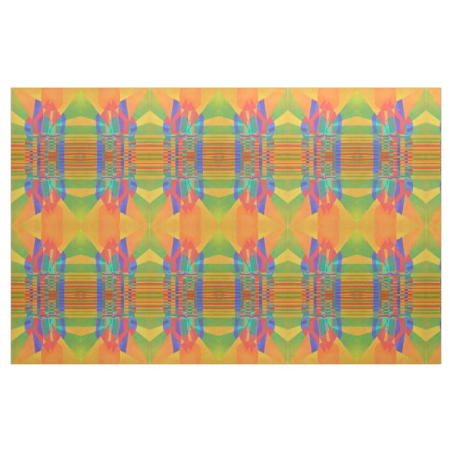 Tecido Dreamboat A Cubist Lixo Em Cores Primárias (Fat Quarter)