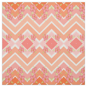 Tecido Dreamy Peach e Coral