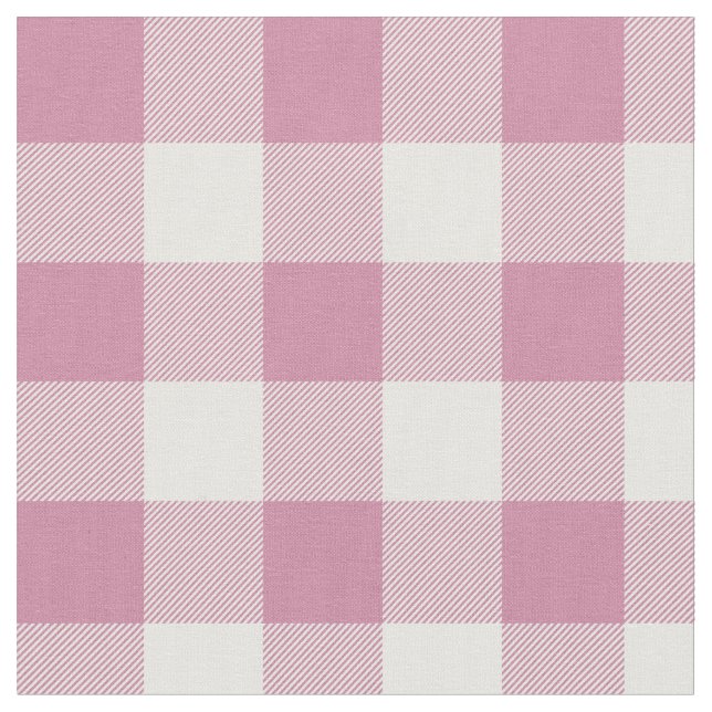 Tecido Dusty Rosa e Xadrez Branca de Gingham (Detalhe)